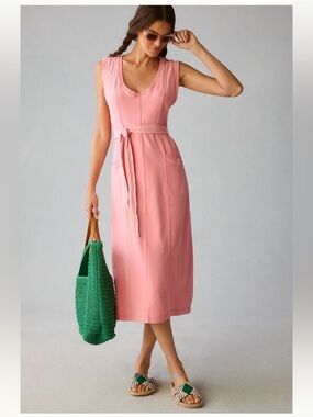 Anthropologie Daily Practice Sleeveless Belted Dress